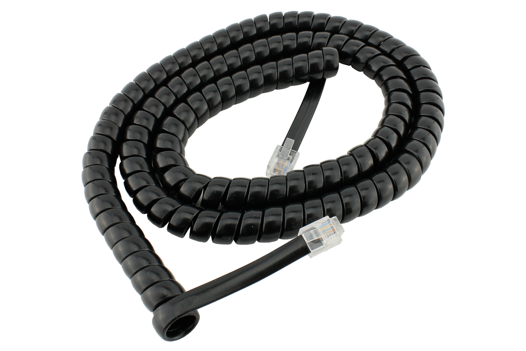 DCC Concepts RJ12 6pin Curly Cord For NCE Powercab and Cobalt Alpha  2m/6ft