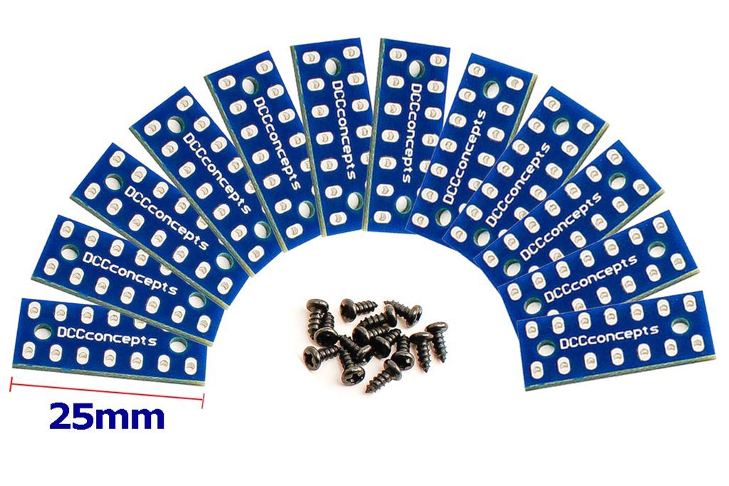 Installation PCBs 25x10mm (w/Screws) (12 Pack)
