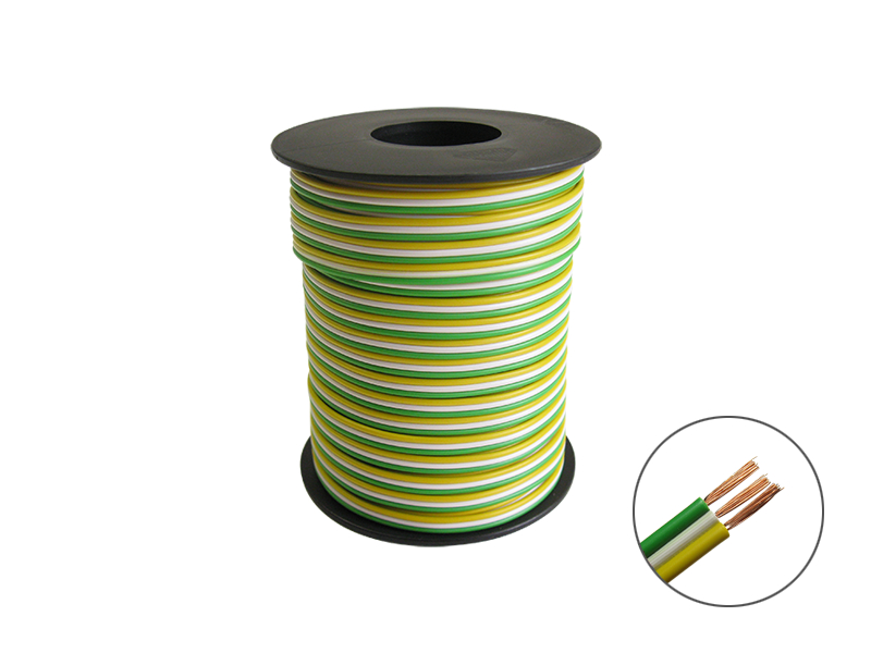 25m triple strand for turnouts 3x 0.14mm² green / white / yellow