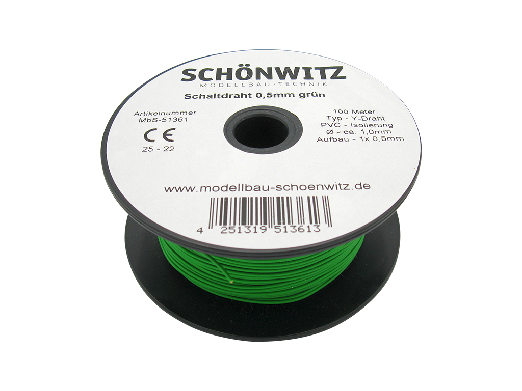 Donau Elektronik Switching Wire - 0.5mm Copper - 10 Rings Of 10 Meters Each (100m Total)