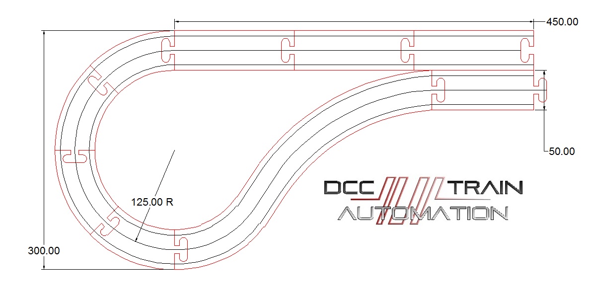 DTA Reverse loop  Lasercut for MCC Digital Car System