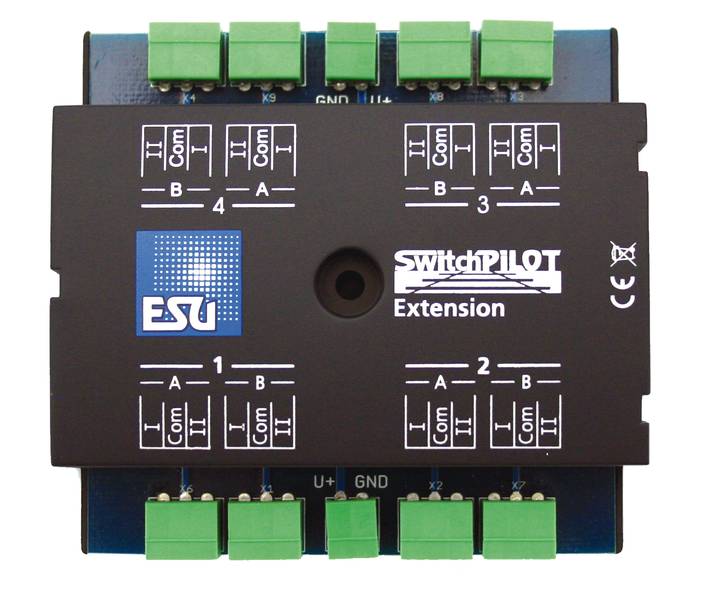 ESU 51801 SwitchPilot Extension, 4 twin-relays (DPDT) output, 2A each, extension for Switch Pilot Family