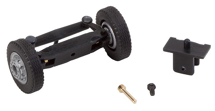 Faller 163002 Front axle, assembled for Lorries / buses (with wheels).