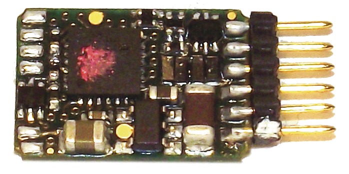 Fleischmann 685303 - DCC decoder with feedback features and built-in 6-pin plug (NEM 651).