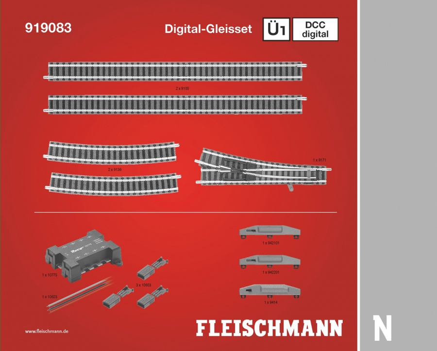 Fleischmann 919083 Digital Track Extension Pack U1