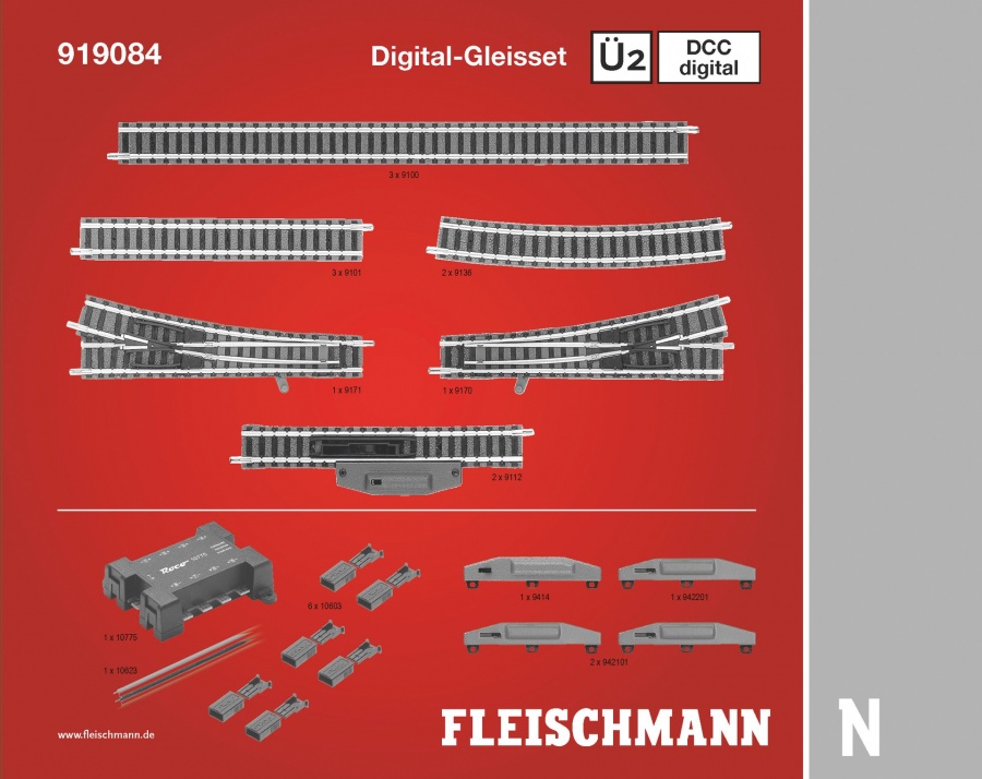 Fleischmann 919084 Digital Track Extension Pack U2