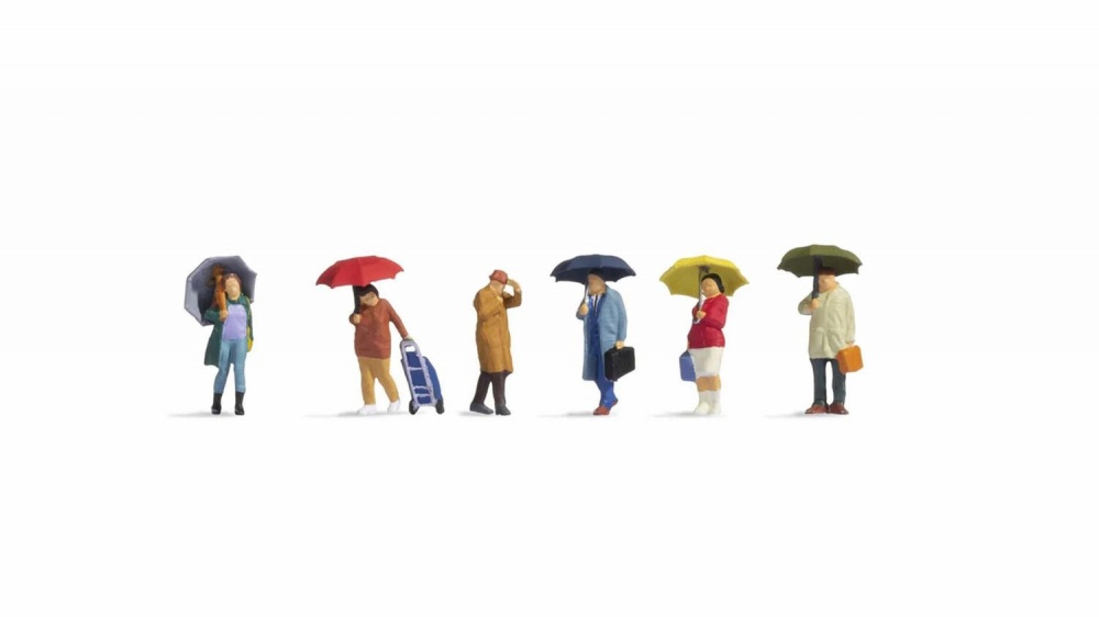 Noch 15523 People In The Rain (6) Figure Set