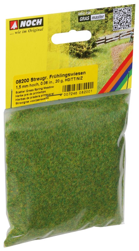 Noch 08200 Static grass, spring meadow green - dcctrainautomation.co.uk