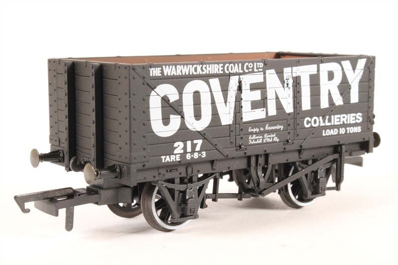 Oxford Diecast OR76MW7005 7 Plank Mineral Wagon Coventry Colleries No.217