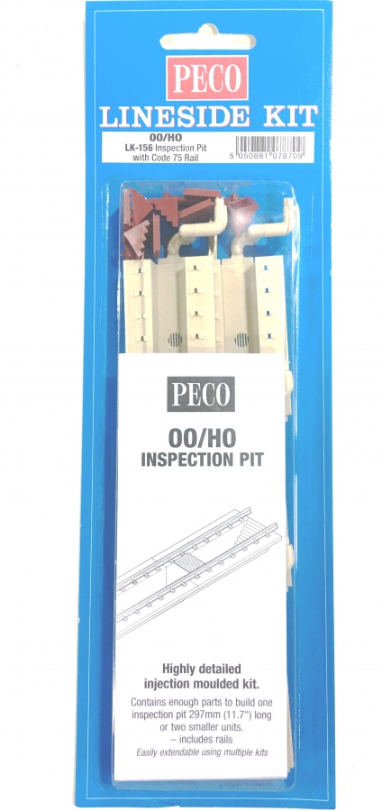 Peco Products LK-156 Loco inspection pit for finescale code 75 track