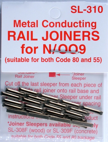 Peco Products SL-310 Rail Joiners/Fishplates for N & OO9 gauge (24 per pack)