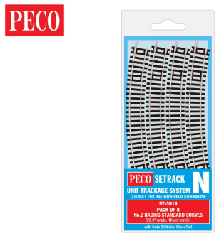 PECO ST-16 N Gauge Setrack Curve – No.3 Radius 298.5mm, Code 80 (ST-16) UK Made - View #4