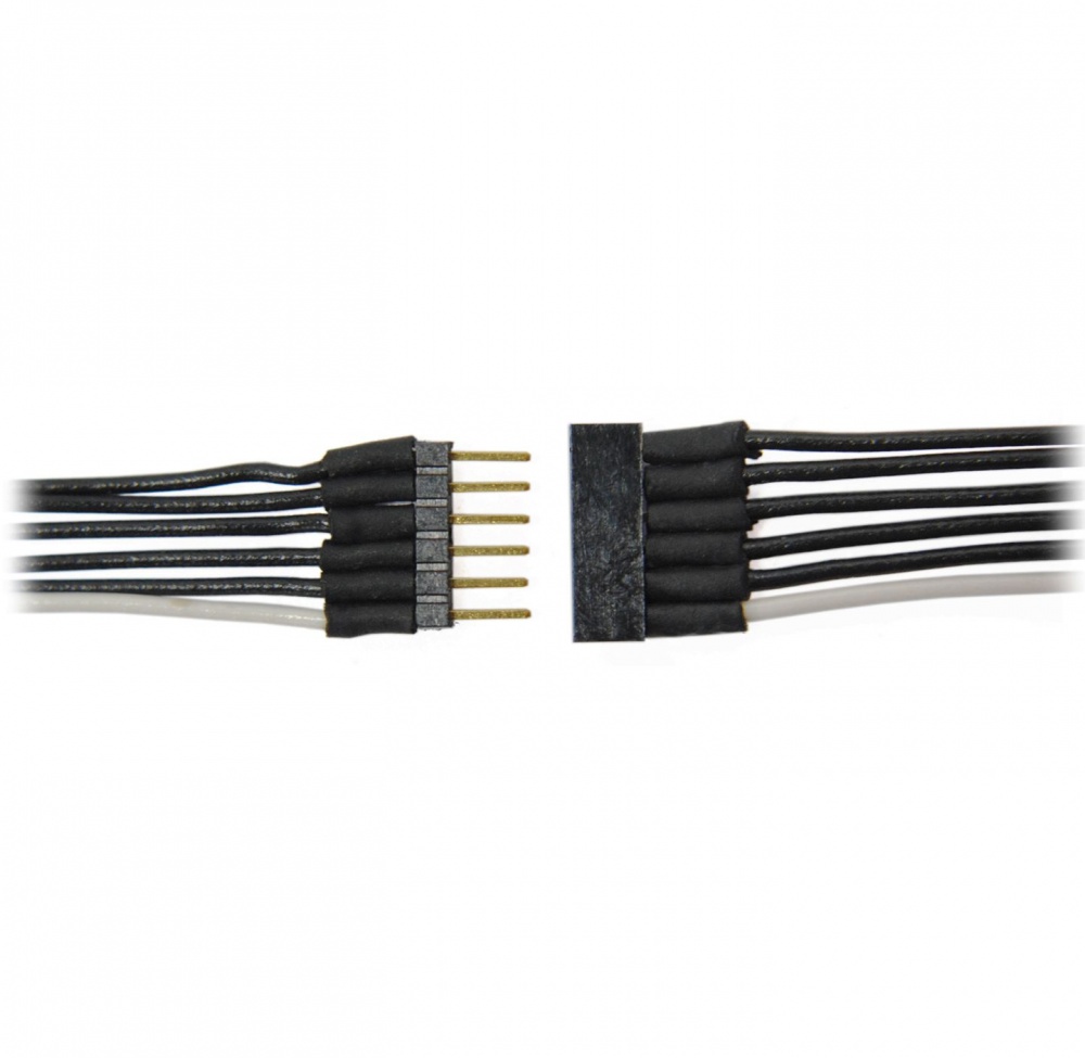 6-Pin Micro Connector (Black and White Wires)