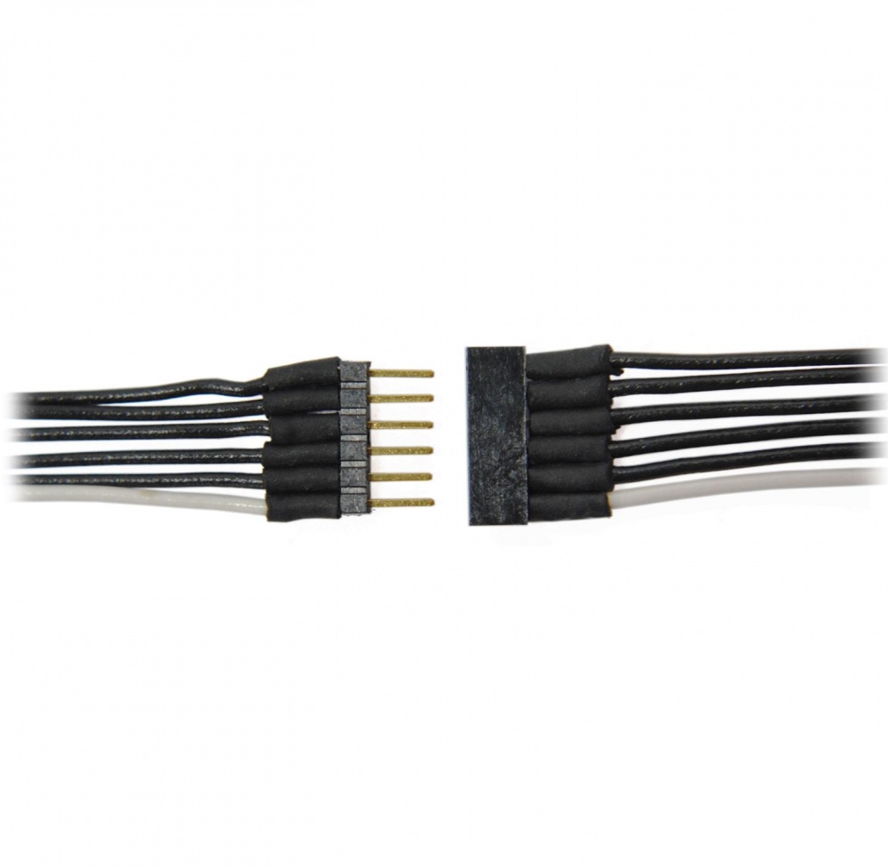 6Pin Micro Connector (Black and White Wires) dcctrainautomation.co.uk