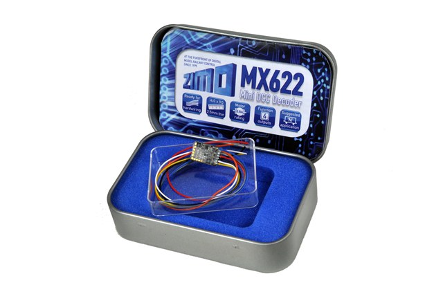 Zimo MX622 Miniature  Decoder - 14 x 9 x 2.5mm  - 0.8 Amp