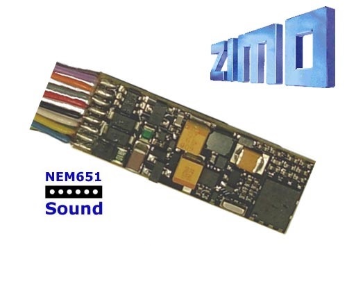 Zimo MX646F As MX646 with wired 6 pin NEM 651 plug