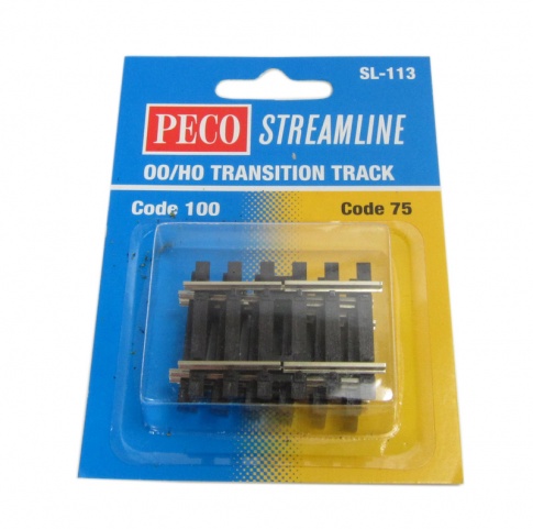 Peco Products SL-113 Transition track converting code 75 to 100 for OO & HO