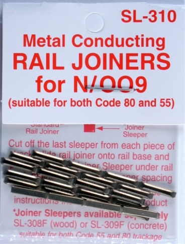 Peco Products SL-310 Rail Joiners/Fishplates for N & OO9 gauge (24 per pack)