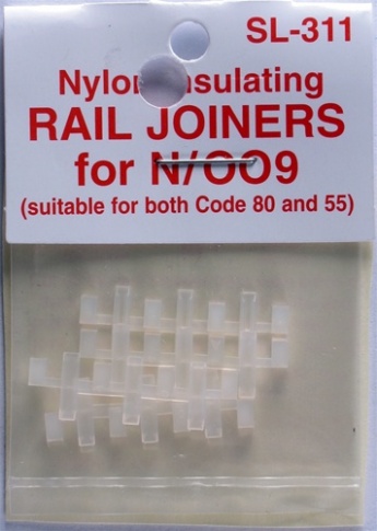 Peco Products SL-311 Insulated Rail Joiners/Fishplates for N & 00-9 gauge (12 per pack)