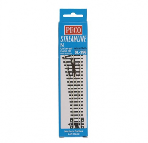 Peco SL-396 Left hand medium point with insulfrog