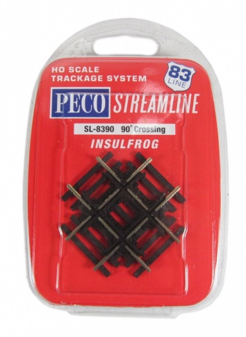 PECO SL-8390 Code 83 HO/OO 90' Insulfrog Flat Crossing