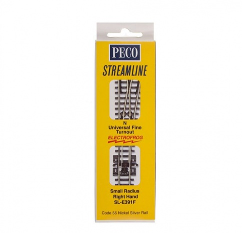 Peco Products SL-E391F Finescale right hand small point with electrofrog