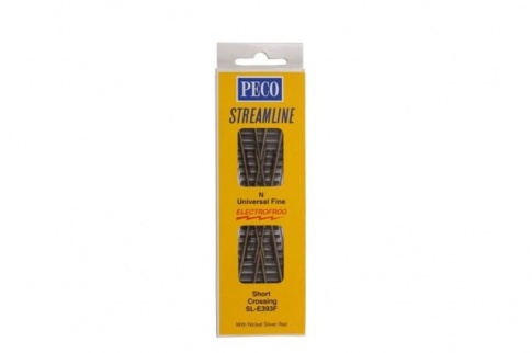 Peco Products SL-E393F Finescale short crossing with electrofrog