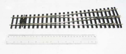 Peco SL-E792BH O Gauge Code 124 Bullhead Medium Radius Left Hand Point