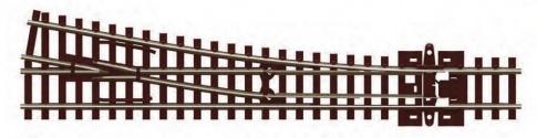 Peco SL-U395F Medium Radius Right Hand Point Unifrog - N Gauge Code 55