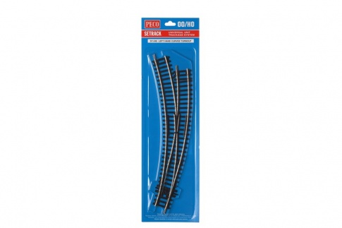 PECO ST-245 00/H0 CURVED DOUBLE RADIUS LEFT HAND POINTS