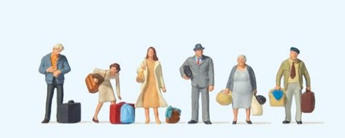 Preiser 73001 High Quality OO Scale - Waiting Passengers (6)