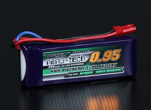 RC Turnigy 20387 nano-tech 950mah 2S 25~50C Lipo Pack