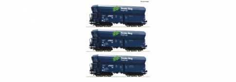 Roco 77044 VTG Norske Skog Falns Side Discharge Wagon Set (3) VI