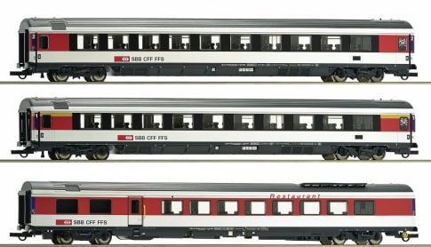 Roco 64143 3 piece set passenger carriage, SBB