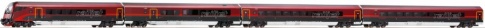 Roco 64180 OBB Railjet RJ162 Coach Set (4) Interior Lighting VI (~AC)