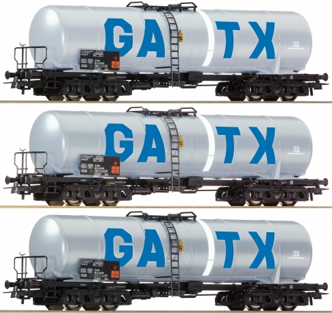 Roco 67136 GATX Bogie Tank Wagon Set (3) VI