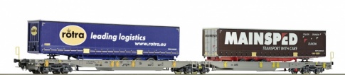 Roco 67410 AAE Rotra und Mainsped Double Pocket Wagon VI