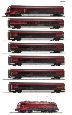 Roco 74114 Railjet Set 8 piece set: OBB