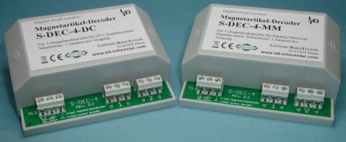 LDT S-DEC-4 4-fold turnout decoder for DCC Digital as a finished module