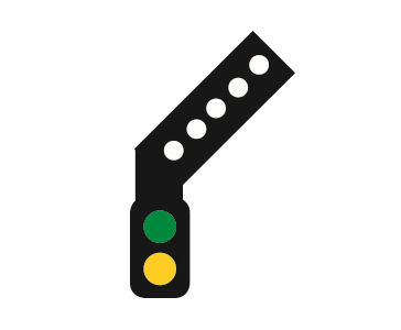 Train Tech SS2R Sensor Signal (RH Feather) 2 Aspect Distant