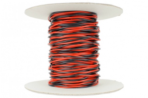 DCC Concepts Twisted Bus Wire 25m of 1.5mm (15g) Twin Red/Black