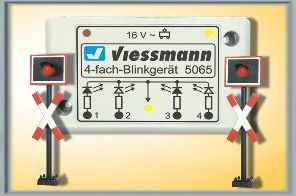 Viessmann 5060 St Andrews Cross Warning Lights (2) w/Blinking Electronics