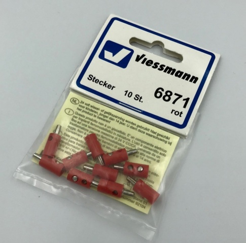 Viessmann 6871 Red Plug x 10