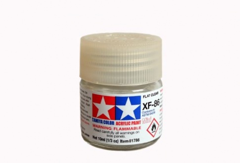 Tamiya MINI XF-86 FLAT CLEAR Acrylic Paint 10ml