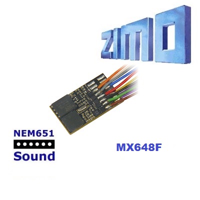 Mini Sound Decoder; 1W audio; 0.8A; 6 FO, 6-pin wired
